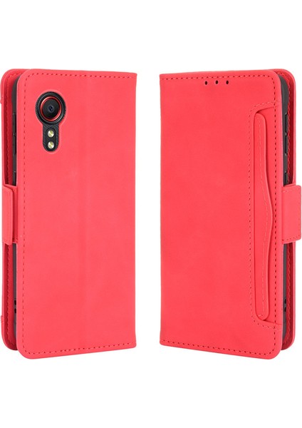 Samsung Galaxy Xcover 5 Kart Yuvalı Deri Cüzdan Telefon Kılıfı (Yurt Dışından)