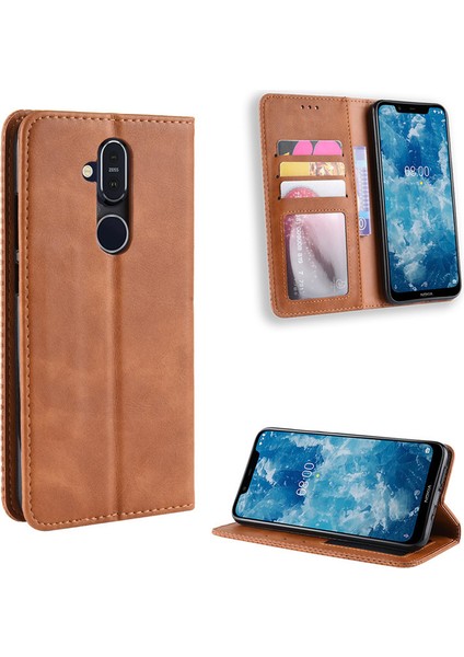Nokia X7 Cüzdan Deri Flip Telefon Kılıfı (Yurt Dışından)
