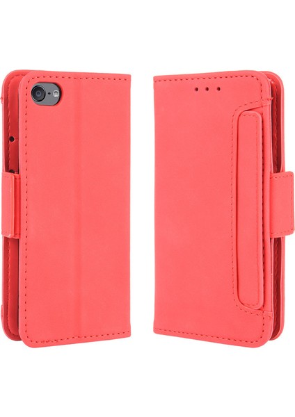 Ipod Touch 7 Kart Yuvalı Deri Cüzdan Telefon Kılıfı (Yurt Dışından)