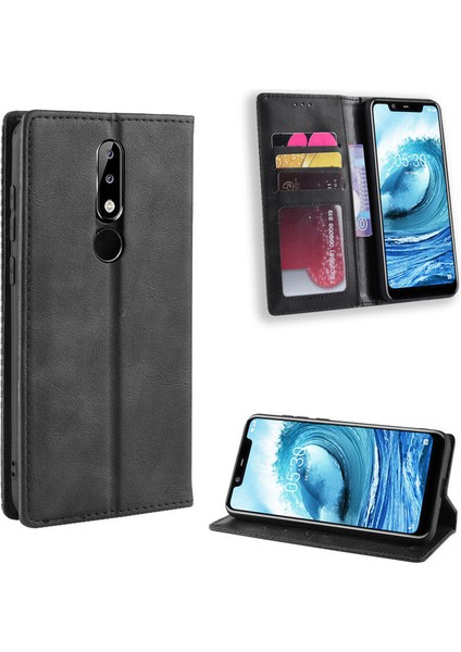 Nokia X5 Cüzdan Deri Flip Telefon Kılıfı (Yurt Dışından)