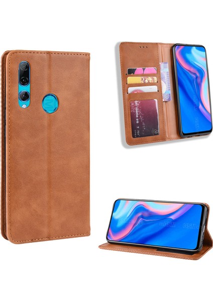 Huawei Y9 Prime 2019 Cüzdan Deri Flip Telefon Kılıfı (Yurt Dışından)