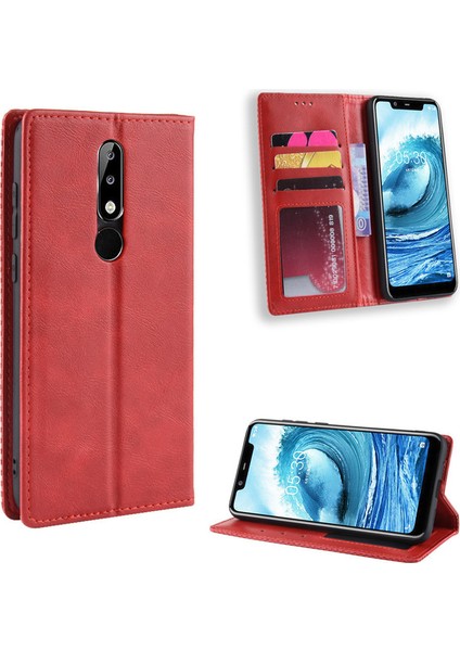 Nokia X5 Cüzdan Deri Flip Telefon Kılıfı (Yurt Dışından)
