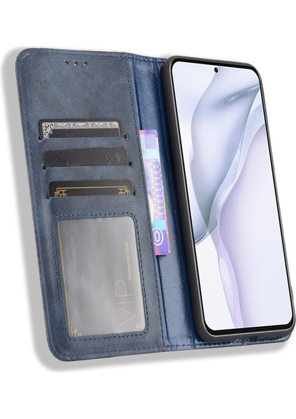 Huawei P50 Pro Kart Yuvalı Deri Cüzdan Telefon Kılıfı (Yurt Dışından)