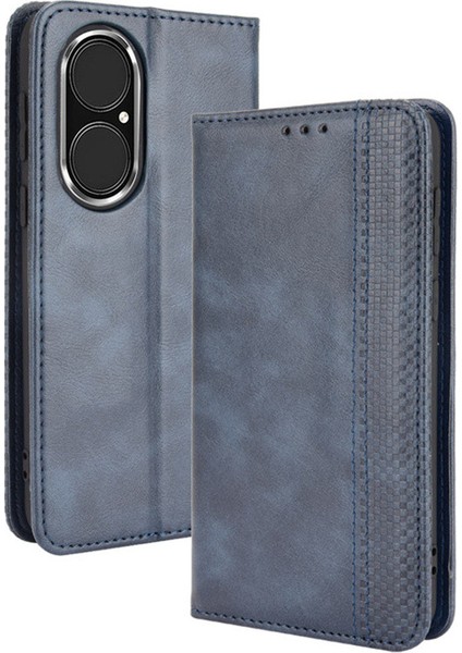 Huawei P50 Pro Kart Yuvalı Deri Cüzdan Telefon Kılıfı (Yurt Dışından)