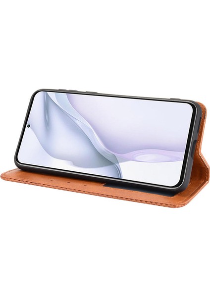Huawei P50 Pro Kart Yuvalı Deri Cüzdan Telefon Kılıfı (Yurt Dışından)