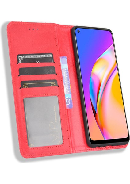 Oppo A94 5g Kart Yuvalı Deri Cüzdan Telefon Kılıfı (Yurt Dışından)