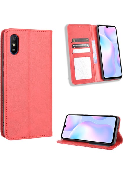 Xiaomi Redmi 9A Kart Yuvalı Deri Cüzdan Telefon Kılıfı (Yurt Dışından)