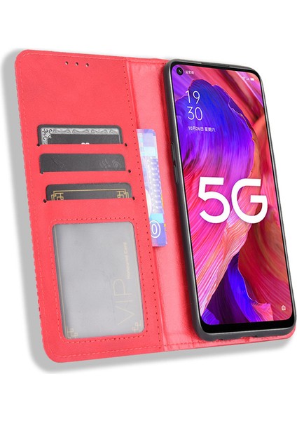 Oppo A93 5g Kart Yuvalı Deri Cüzdan Telefon Kılıfı (Yurt Dışından)