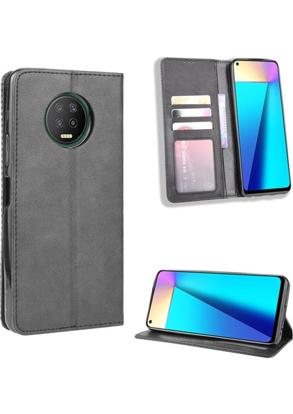 Infinix Note 7 Kart Yuvalı Deri Cüzdan Telefon Kılıfı (Yurt Dışından)