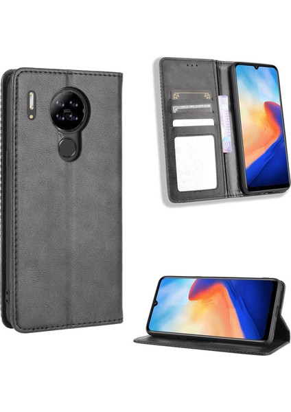 Blackview A80 Kart Yuvalı Deri Cüzdan Telefon Kılıfı (Yurt Dışından)