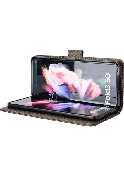 Samsung Galaxy Z Fold 3 5g Kart Yuvalı Deri Cüzdan Telefon Kılıfı (Yurt Dışından)