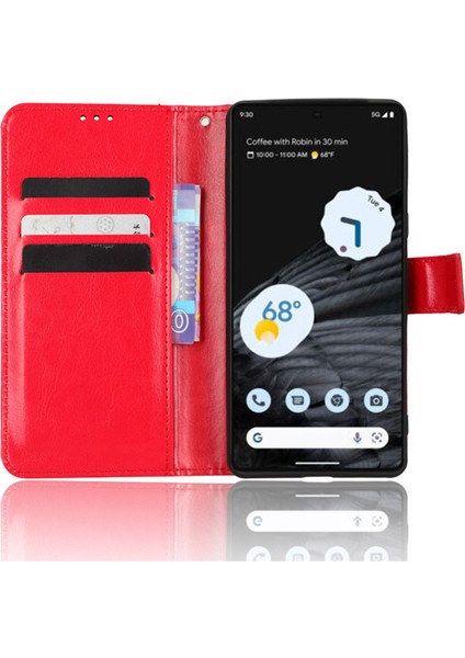 Google Pixel 7 Pro Için Kordonlu Deri Cüzdan Telefon Kılıfı (Yurt Dışından)
