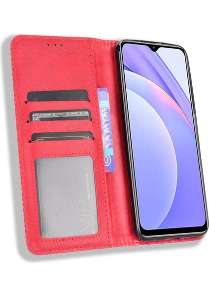 Xiaomi Redmi 9t Kart Yuvalı Deri Cüzdan Telefon Kılıfı (Yurt Dışından)