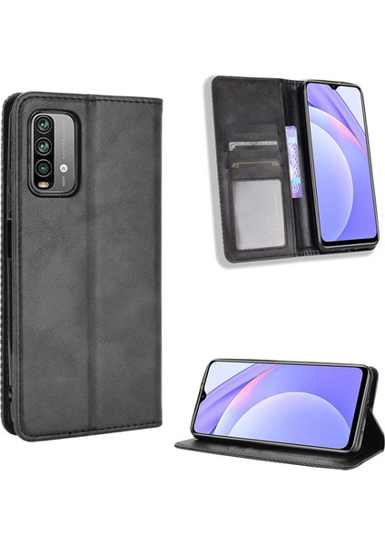 Xiaomi Redmi 9t Kart Yuvalı Deri Cüzdan Telefon Kılıfı (Yurt Dışından)