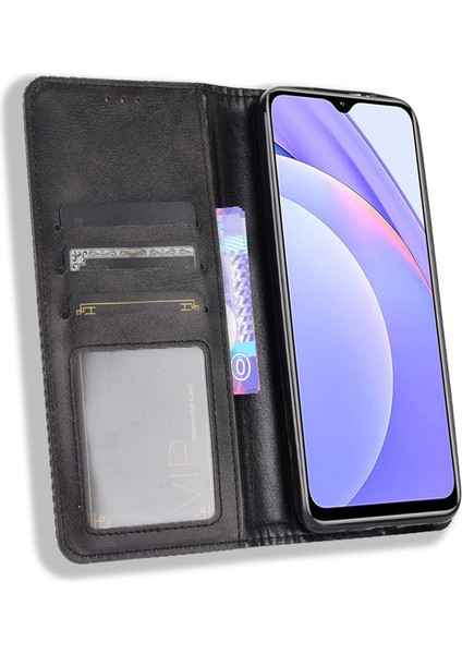 Xiaomi Redmi 9t Kart Yuvalı Deri Cüzdan Telefon Kılıfı (Yurt Dışından)