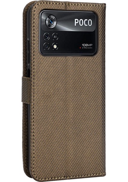 Xiaomi Poco X4 Pro 5g Kart Yuvalı Deri Cüzdan Telefon Kılıfı (Yurt Dışından)