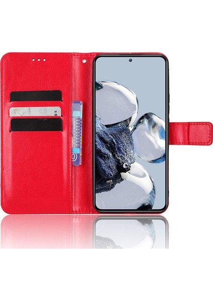 Xiaomi Mi 12T Pro Için Kordonlu Deri Cüzdan Telefon Kılıfı (Yurt Dışından)