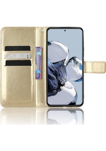 Xiaomi Mi 12T Pro Için Kordonlu Deri Cüzdan Telefon Kılıfı (Yurt Dışından)