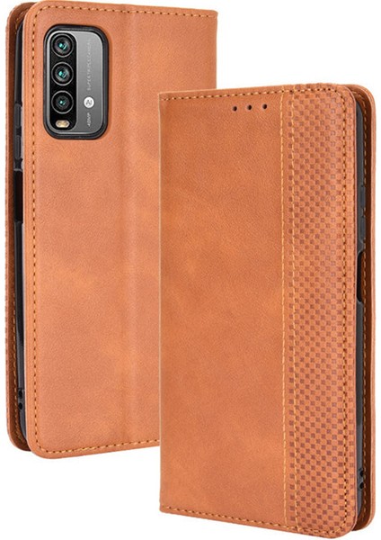 Xiaomi Redmi 9t Kart Yuvalı Deri Cüzdan Telefon Kılıfı (Yurt Dışından)