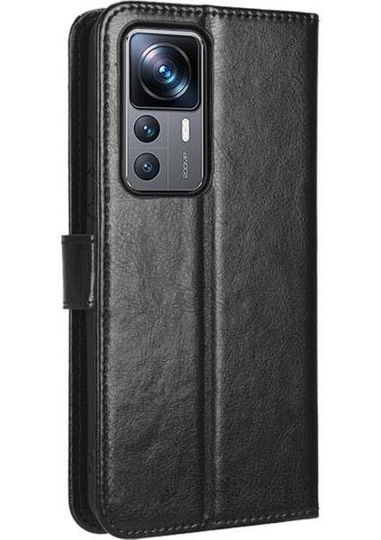 Xiaomi Mi 12T Pro Için Kordonlu Deri Cüzdan Telefon Kılıfı (Yurt Dışından)