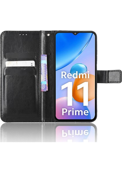 Xiaomi Redmi 11 Prime 5g Için Kordonlu Deri Cüzdan Telefon Kılıfı (Yurt Dışından)