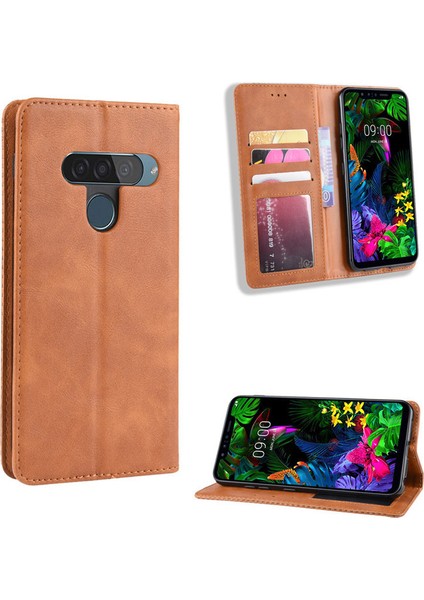 Lg G8S Thinq Cüzdan Deri Flip Telefon Kılıfı (Yurt Dışından)