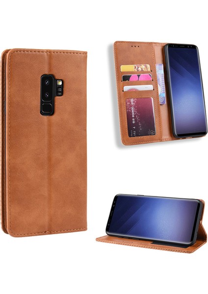 Samsung Galaxy S9 Plus Cüzdan Deri Flip Telefon Kılıfı (Yurt Dışından)