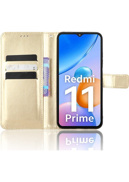 Xiaomi Redmi 11 Prime 5g Için Kordonlu Deri Cüzdan Telefon Kılıfı (Yurt Dışından)