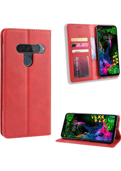 Lg G8S Thinq Cüzdan Deri Flip Telefon Kılıfı (Yurt Dışından)