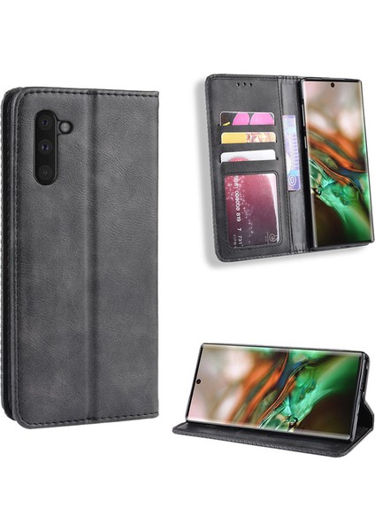 Samsung Galaxy Note 10 Cüzdan Deri Flip Telefon Kılıfı (Yurt Dışından)