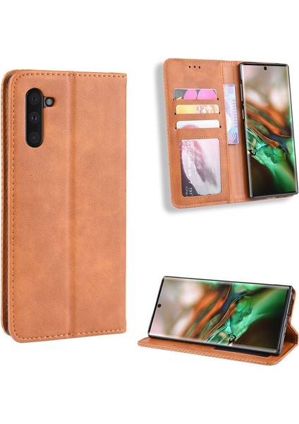 Samsung Galaxy Note 10 Cüzdan Deri Flip Telefon Kılıfı (Yurt Dışından)