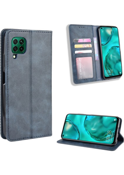 Huawei P40 Lite Cüzdan Deri Flip Telefon Kılıfı (Yurt Dışından)