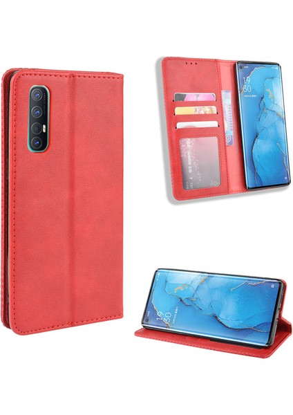 Oppo Reno 3 Pro Cüzdan Deri Flip Telefon Kılıfı (Yurt Dışından)