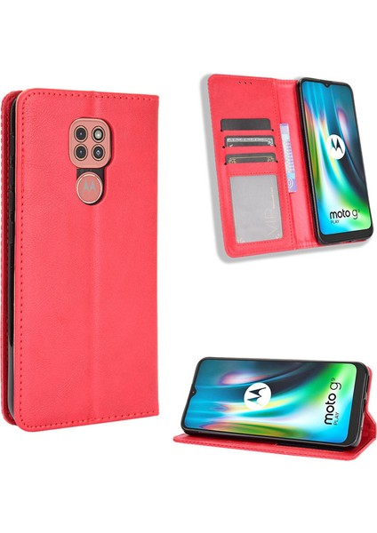 Motorola Moto G9 Cüzdan Deri Flip Telefon Kılıfı (Yurt Dışından)