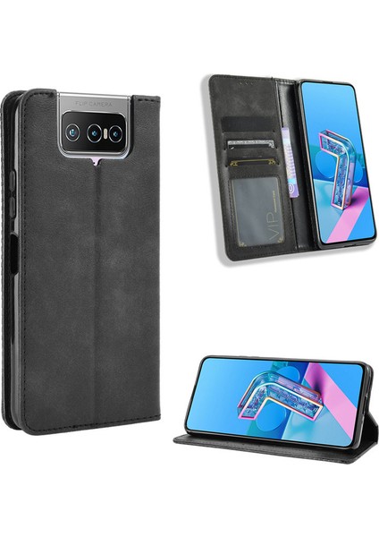 Asus Zenfone 7 Pro ZS671KS Cüzdan Deri Flip Telefon Kılıfı (Yurt Dışından)