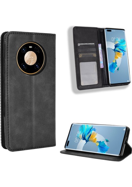 Huawei Mate 40 Pro+ Cüzdan Deri Flip Telefon Kılıfı (Yurt Dışından)