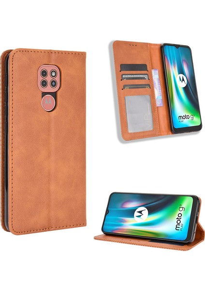 Motorola Moto G9 Cüzdan Deri Flip Telefon Kılıfı (Yurt Dışından)