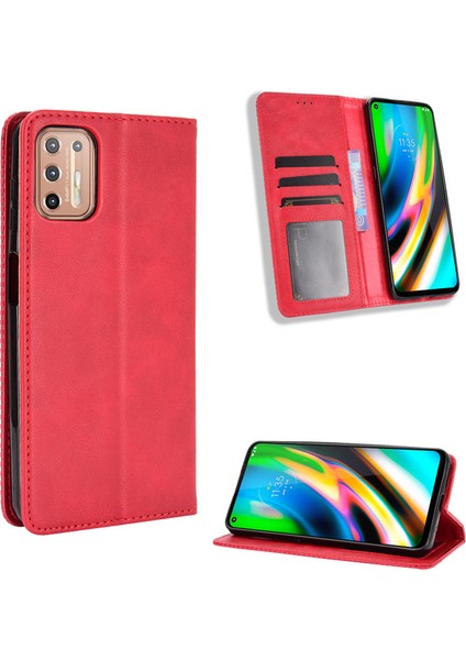 Motorola Moto G9 Plus Cüzdan Deri Flip Telefon Kılıfı (Yurt Dışından)