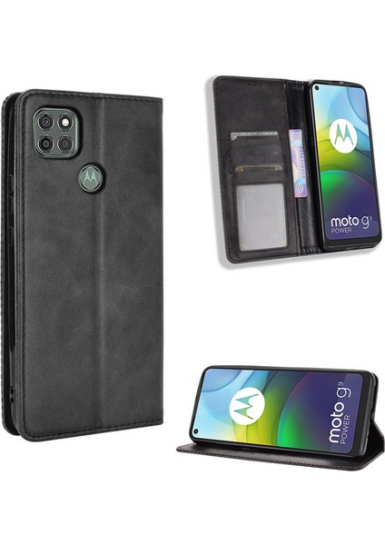 Motorola Moto G9 Power Cüzdan Deri Flip Telefon Kılıfı (Yurt Dışından)