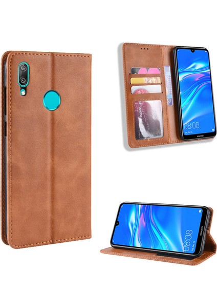 Huawei Y7 Prime 2019 Cüzdan Deri Flip Telefon Kılıfı (Yurt Dışından)