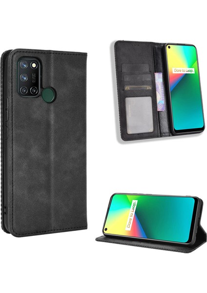 Oppo Realme C17 Cüzdan Deri Flip Telefon Kılıfı (Yurt Dışından)