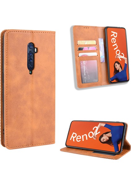 Oppo Reno 2 Cüzdan Deri Flip Telefon Kılıfı (Yurt Dışından)