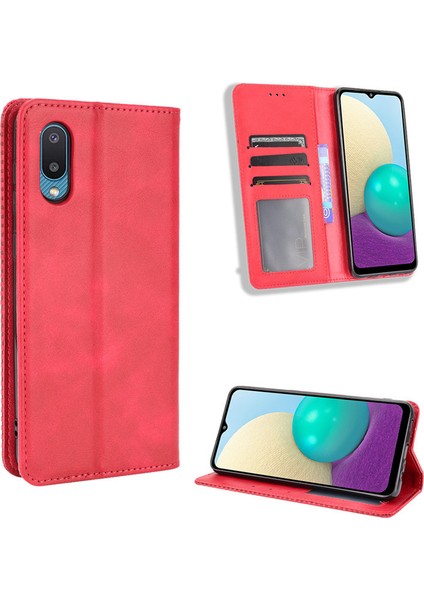 Samsung Galaxy A02 Cüzdan Deri Flip Telefon Kılıfı (Yurt Dışından)