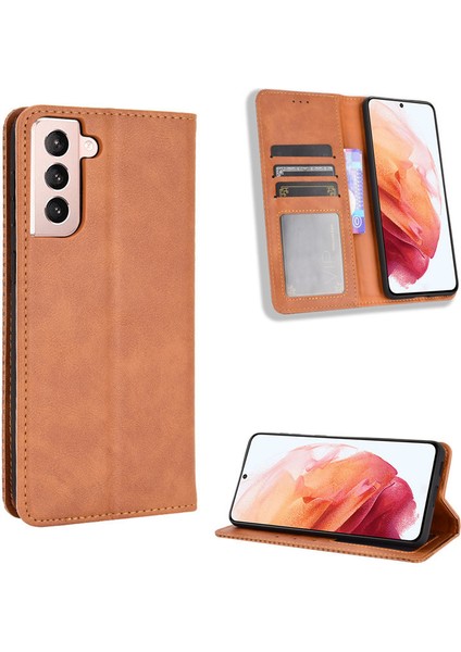 Samsung Galaxy S21 Cüzdan Deri Flip Telefon Kılıfı (Yurt Dışından)