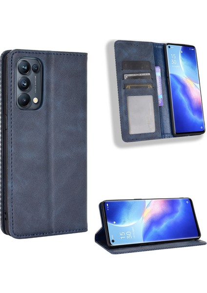 Oppo Reno 5 5g Cüzdan Deri Flip Telefon Kılıfı (Yurt Dışından)