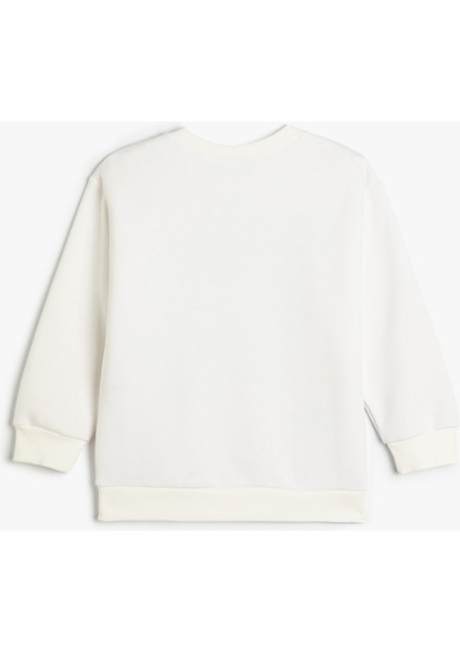 Sweatshirt Kaplan Baskılı Bisiklet Yaka Uzun Kollu Şardonlu fiyatları