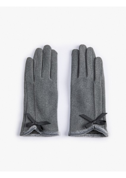 Eldiven Peluş Detaylı Yumuşak Dokulu