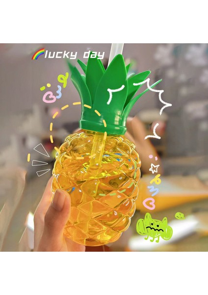 Yaratıcı Straw Cup Pineapple Straw Cup (Yurt Dışından)