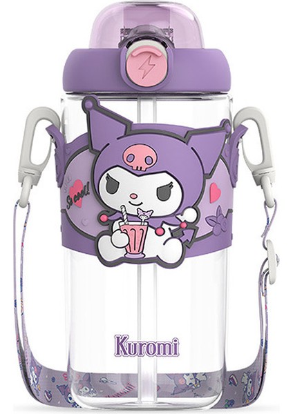 Çocuklar Su Kupası Kızları Plastik Kupası Yüksek Temperature Resistant Cut Network Red Straw Kupası 651ML (Yurt Dışından)