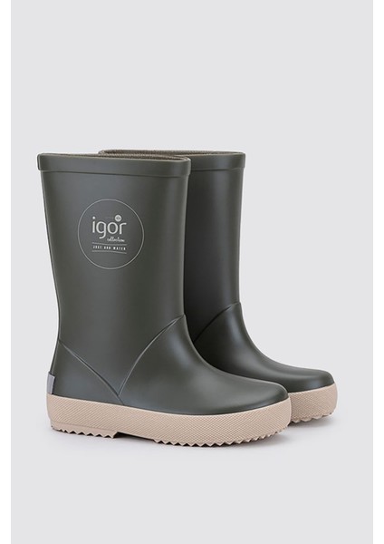 Splash Dk Erkek Bebek Su Geçirmez Yağmur Kar Çizmesi W10292 Koyu Haki - Bej